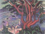 Ernst Ludwig Kirchner Roter Baum am Strand oil painting reproduction